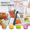 ONCE FOR ALL Safe Mandoline Slicer - Manual Fruit & Vegetable Cutter