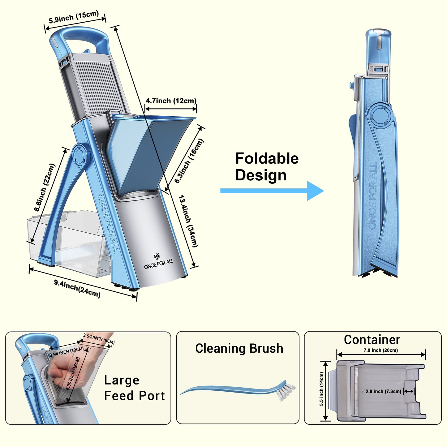French Fry Cutter for Homemade Fries, Chips & Cubes