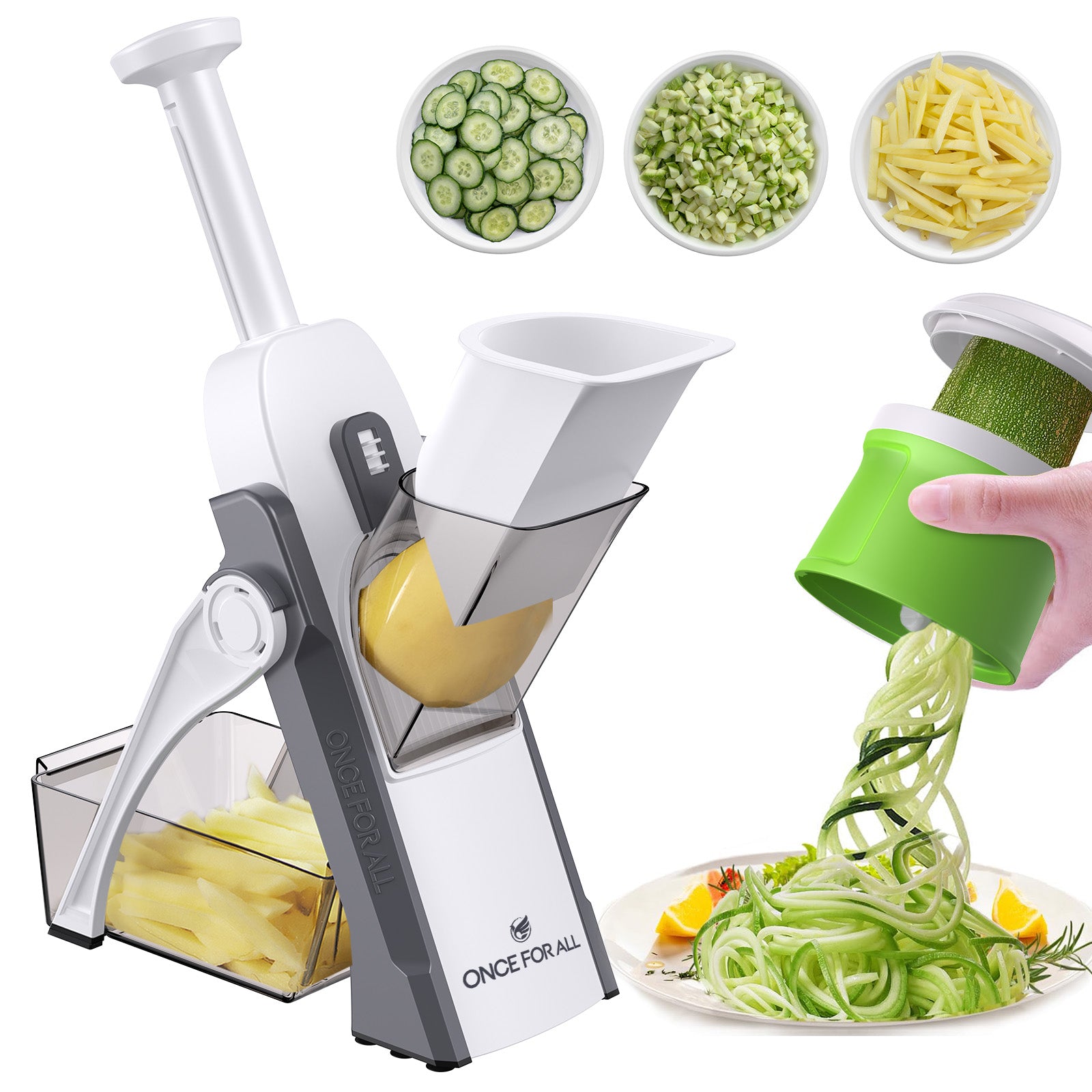 ONCE FOR ALL Mandolie Slicer  Vegetable Chopper Food Cutter
