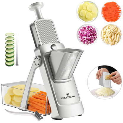 ONCE FOR ALL Mandoline Food Slicer, Kitchen Adjustable Vegetable Cutter