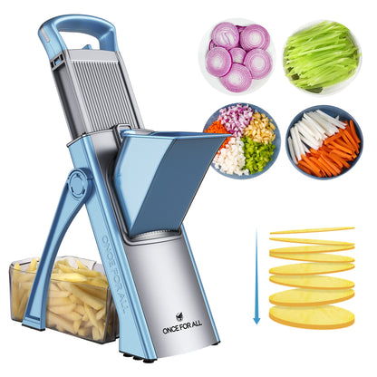 ONCE FOR ALL Mandoline Food Slicer, Kitchen Adjustable Vegetable Cutter