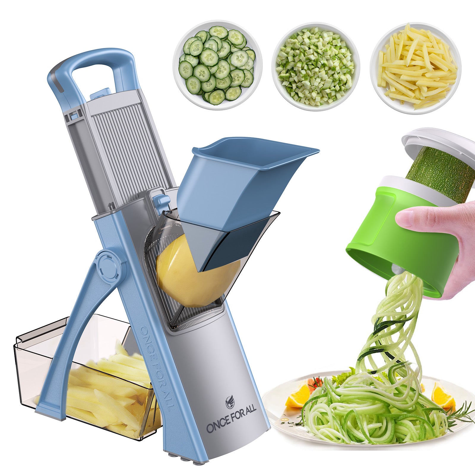 ONCE FOR ALL Mandolie Slicer  Vegetable Chopper Food Cutter