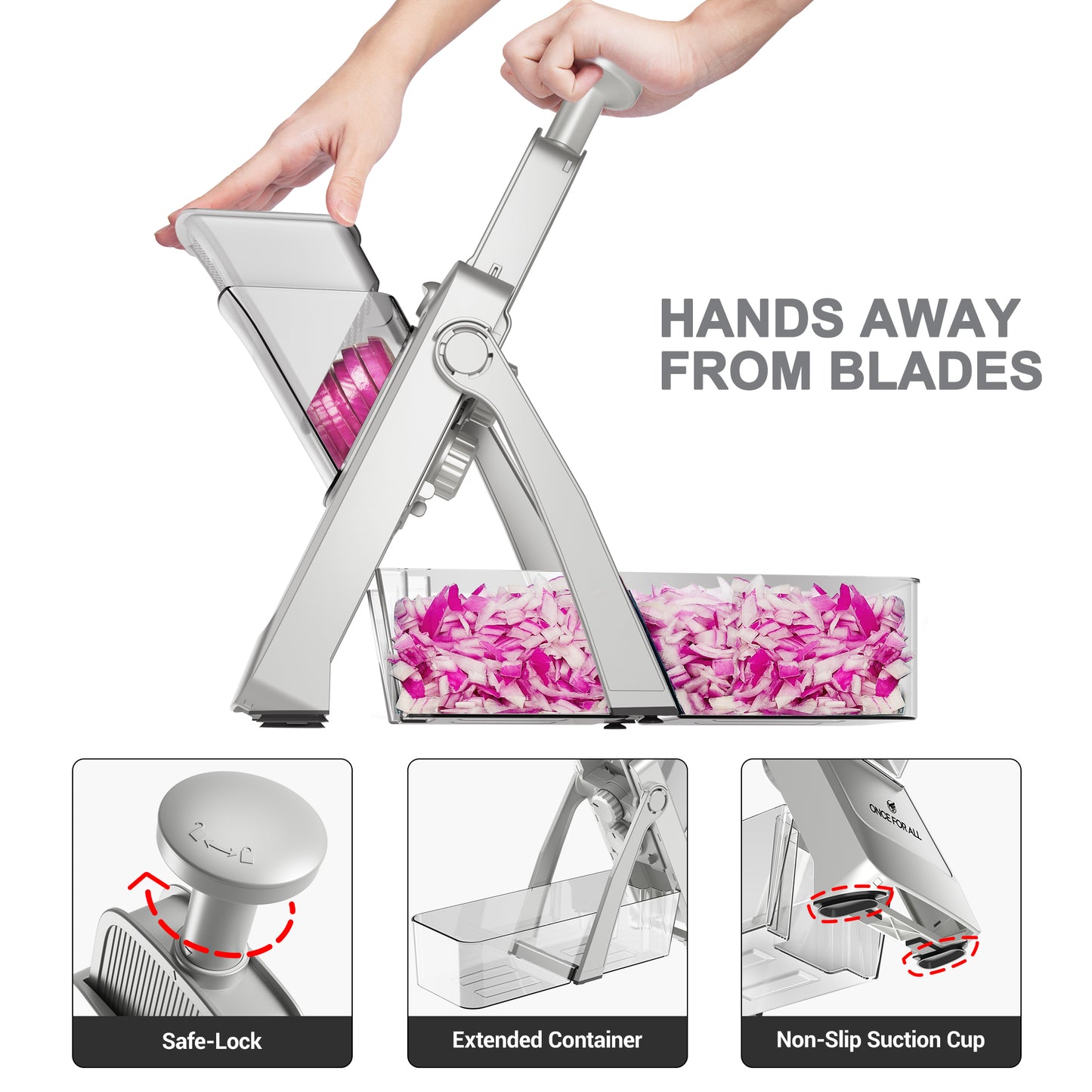 The Pro Mandoline Slicer 3.0 & Chopper & Grater