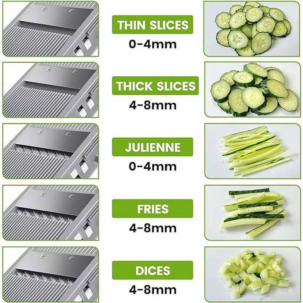 ONCE FOR ALL Mandoline Food Slicer, Kitchen Adjustable Vegetable Cutter