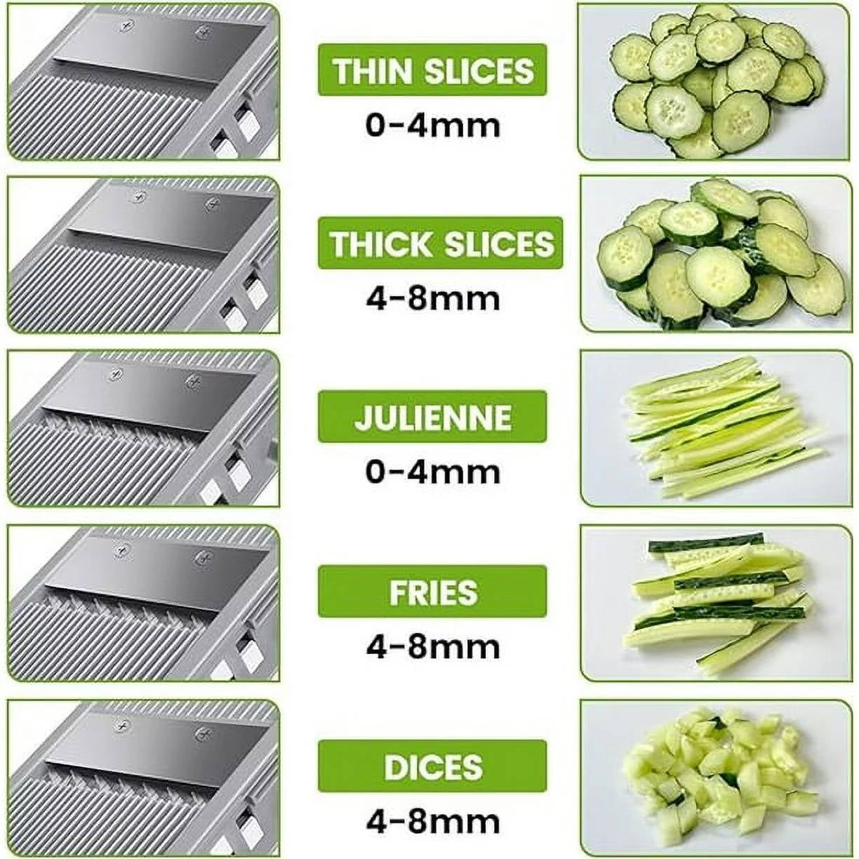 ONCE FOR ALL Mandoline Food Slicer, Kitchen Adjustable Vegetable Cutter