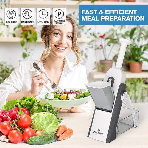 ONCE FOR ALL Adjustable Mandoline Slicer