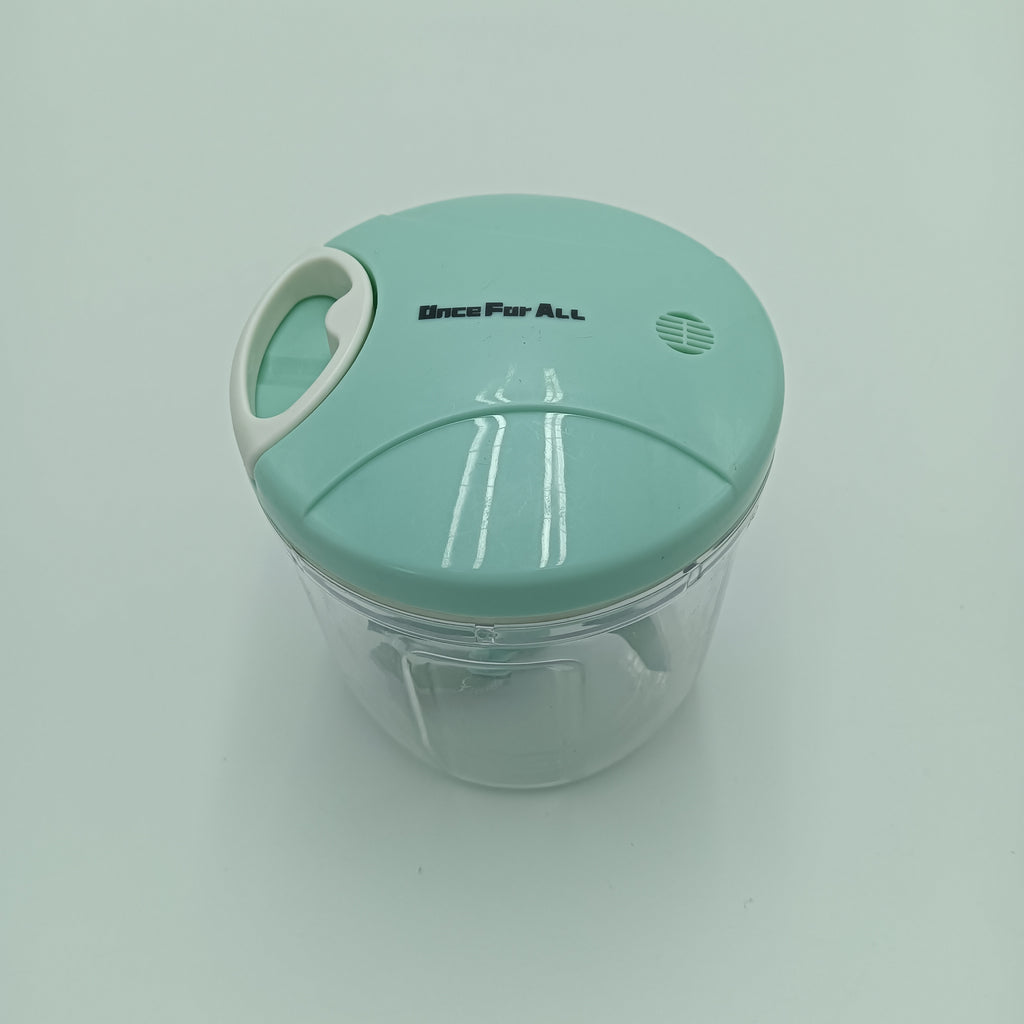 Once For ALL hand operated vegetable choppers 900ml Extra Large Manual Food Chopper Vegetable Chopper Garlic Chopper, Pull String Manual Food Processor