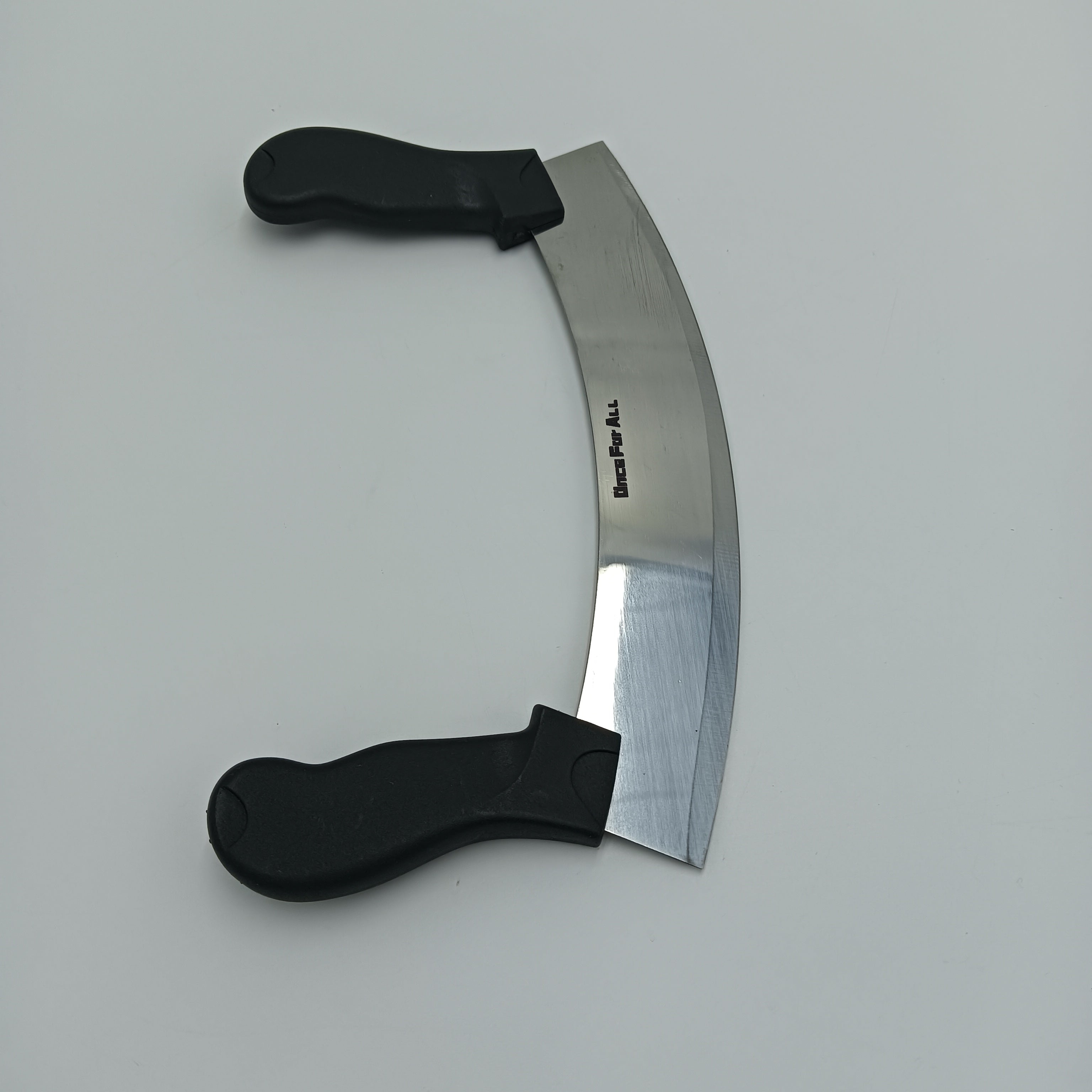 Once For ALL mincing knives Stainless Steel Double Blade Mincing Knife With Anti-Slip, Ergonomic Handles, 7-inch