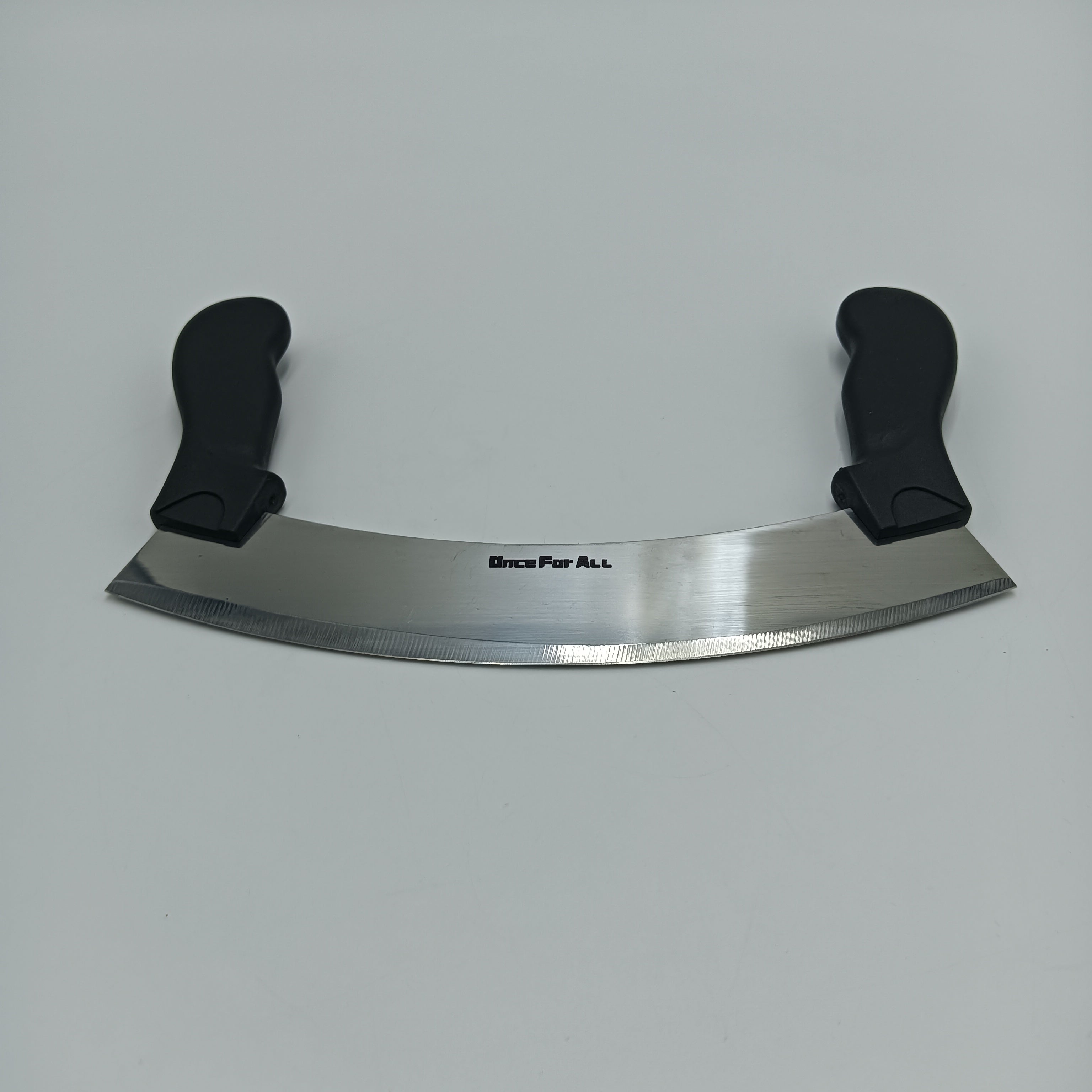 Once For ALL mincing knives Stainless Steel Double Blade Mincing Knife With Anti-Slip, Ergonomic Handles, 7-inch