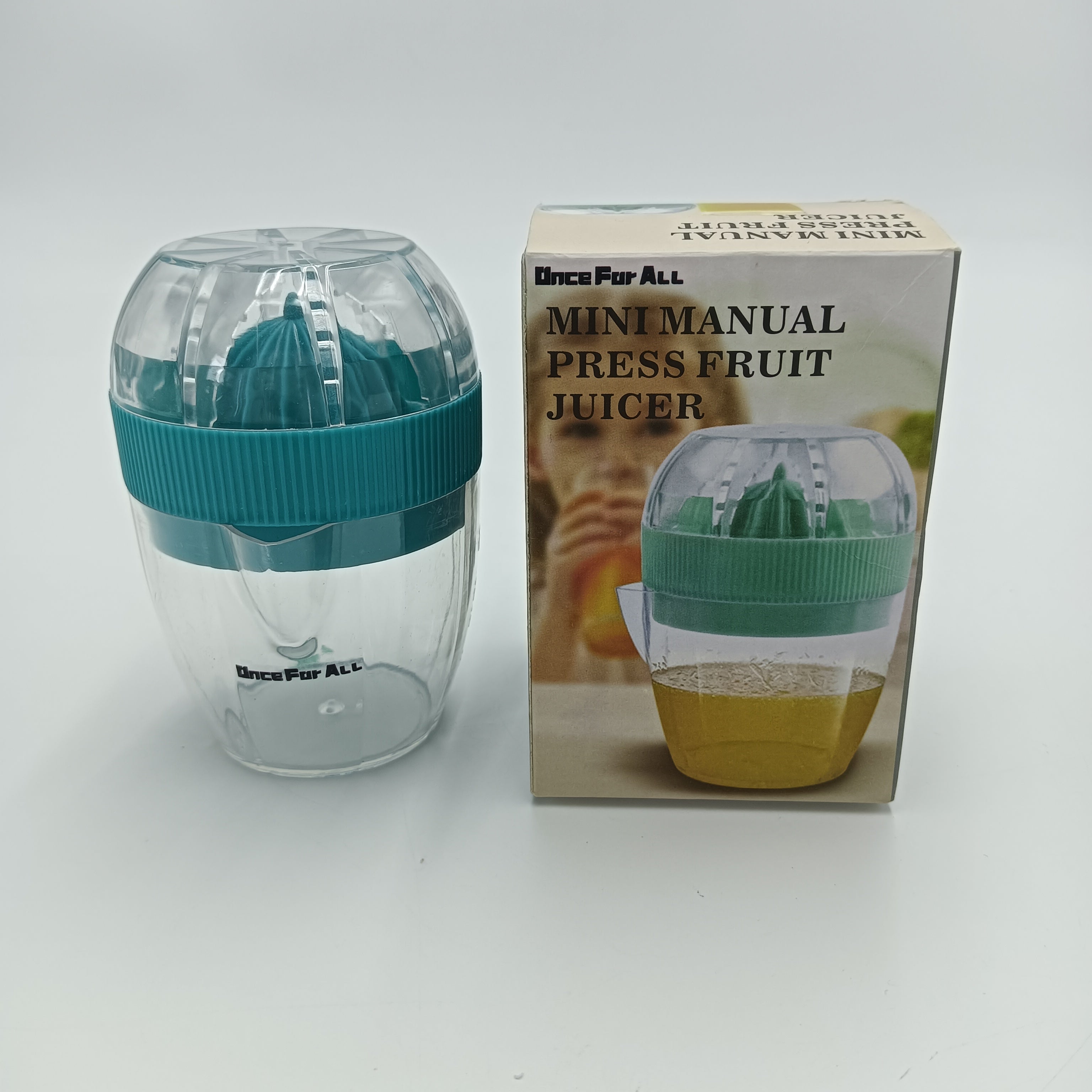 Once For ALL Fruit presses for household purposes Hand Juicer Citrus Orange Squeezer Manual Lid Rotation Press Reamer for Lemon Lime Grapefruit with Strainer and Container