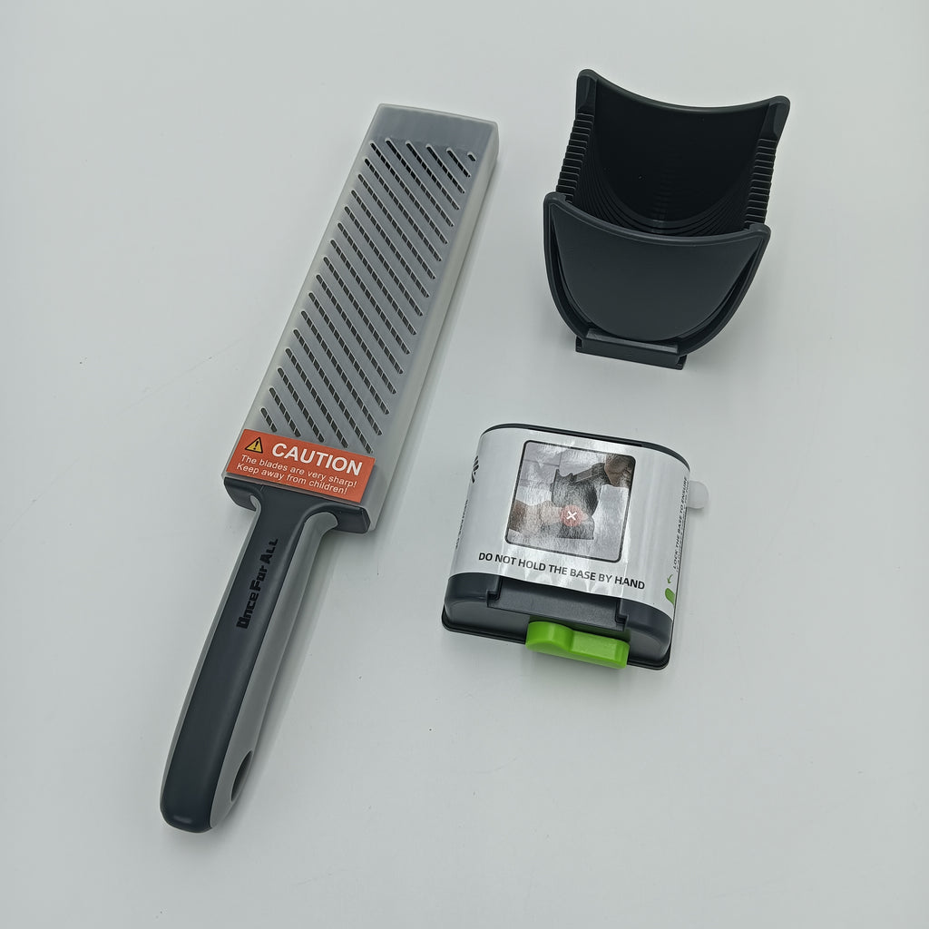 Once For ALL hand-operated meat choppers Meat Slicer for Fresh Meat, Thickness Adjustable 2 or 4 mm, 17 IN 1 Stainless Steel Cleaver Kitchen Knife, Manual Meat Cutter