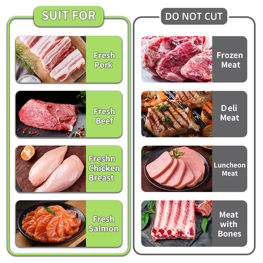 ONCE FOR ALL Fresh Meat Slicer Cleaver Kitchen Knife Set For Meat Slicing Shredding, Manual Jerky Cutter Food Slicer For Beef Pork Mutton For Home Cooking BBQ Hot Pot