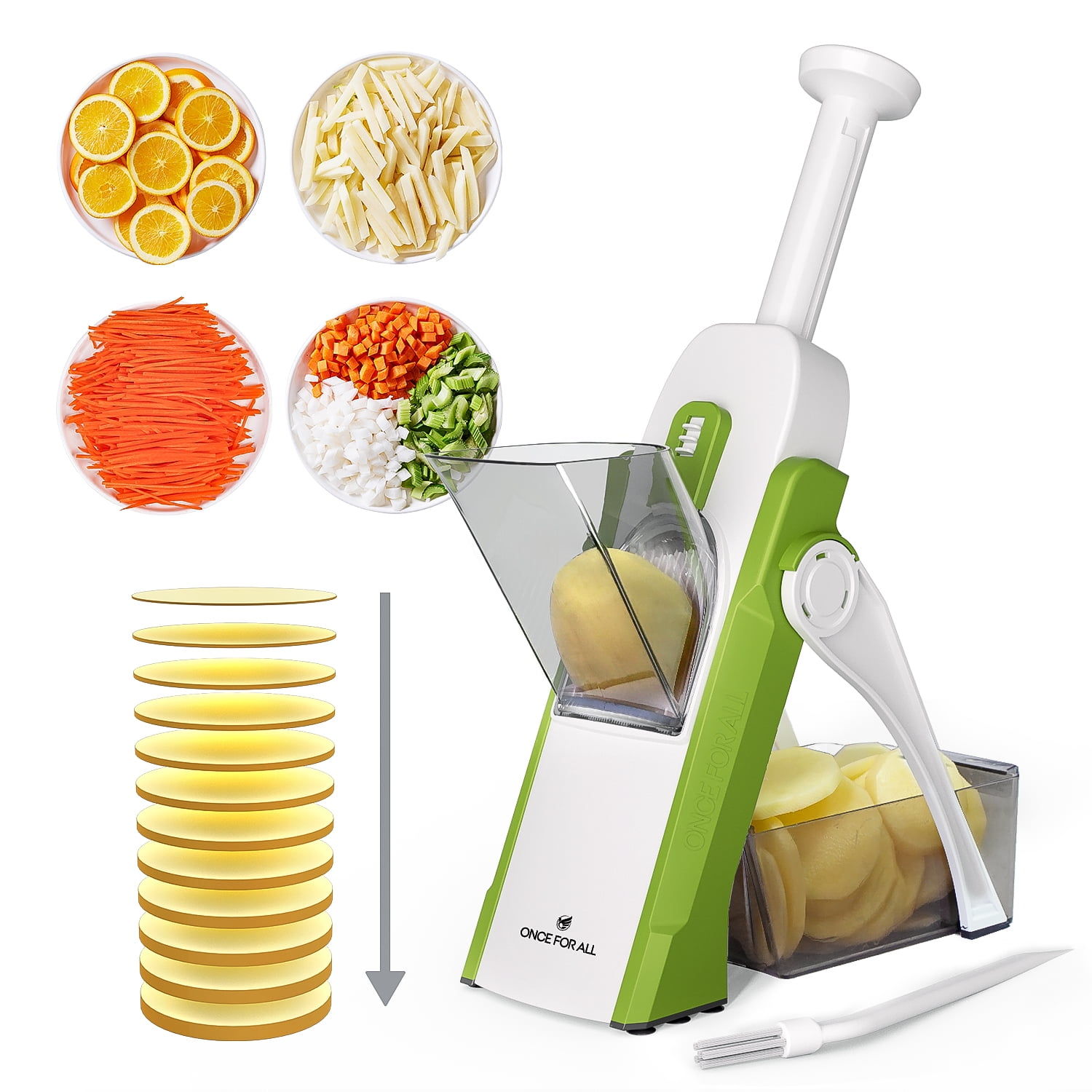 ONCE FOR ALL Mandoline Food Slicer, Kitchen Adjustable Vegetable Cutter