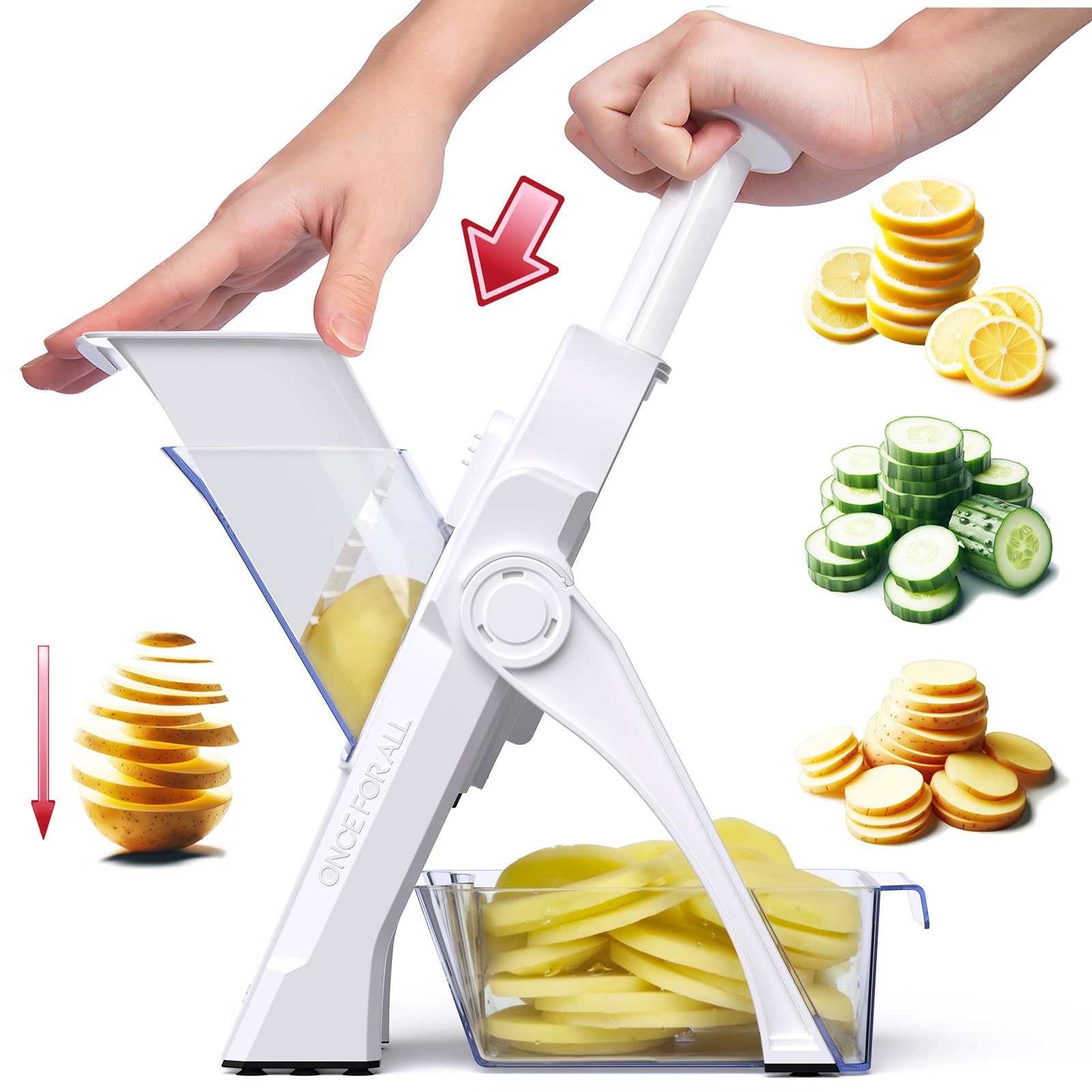 ONCE FOR ALL Adjustable Mandoline Slicer