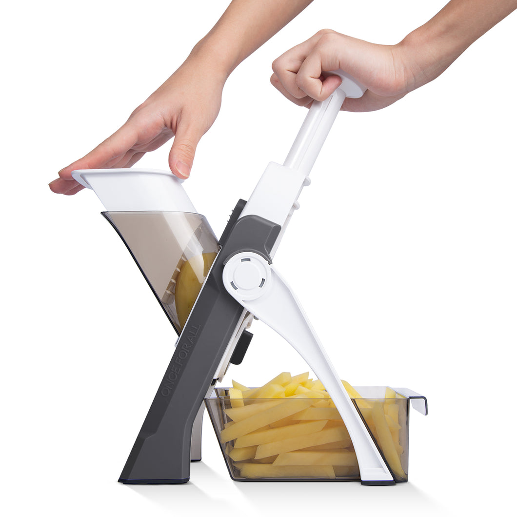 ONCE FOR ALL Safe Mandoline Slicer - Manual Fruit & Vegetable Cutter